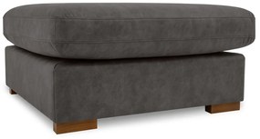 Poggiapiedi in similpelle antracite Hamburg - Scandic