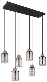 Globo 15707-6H - Lampadario a sospensione con filo REID 6xE27/15W/230V