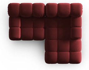 Divano angolare in velluto rosso (angolo destro) Bellis - Micadoni Home