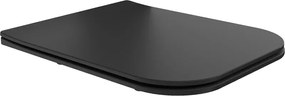 Mexen Madox copriwater a chiusura rallentata slim, duroplast, nero opaco - 39154085