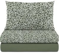 Completo letto singolo pois verde cotone