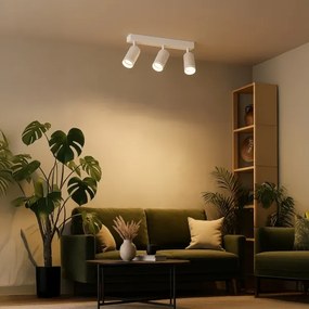 Faretto PIPE 3xGU10/10W/230V bianco