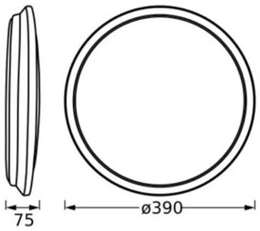Ledvance - Plafoniera LED ORBIS DUBLIN LED/24W/230V diametro 39 cm