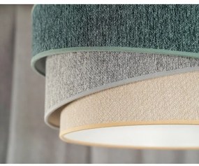 Duolla-Lampadario a sospensione con filo KOBO ECO REC. 1xE27/15W/230V diametro 45 cm verde/grigio/color crema