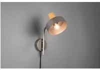 Applique Gaya 1xE14 Nichel Antico E Legno H32 cm Trio Lighting