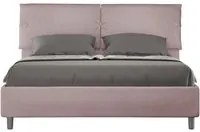 Letto imbottito Matrimoniale 160x200 cm Sleeper - Con rete,Glicine,Microfibra