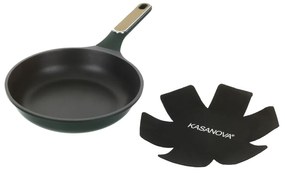 Padella antiaderente 24 cm verde con salvapadella