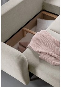 Divano letto angolare beige, angolo destro Scandic Lagom - Miuform