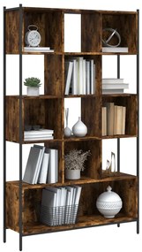 Libreria Rovere Fumo 102x28x172 cm in Legno Multistrato