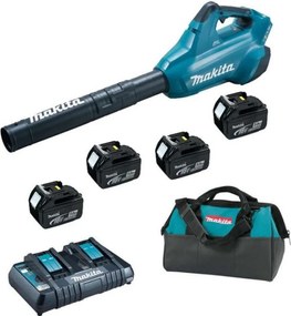 Attrezzature da giardino - Soffiatore per foglie a batteria 18V, 4 batterie lxt da 5,0 Ah, caricabatterie DUB362PT4X - Makita