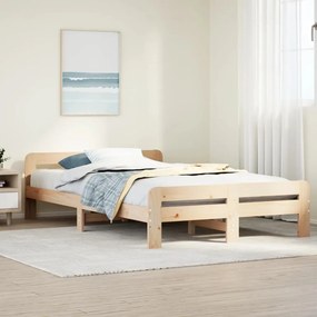 Letto Senza Materasso 120x190 Cm İn Legno Massello Di Pino /