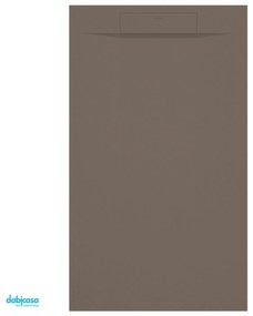 Duplach "Zeus" Piatto Doccia 80x120 In Marmoresina Effetto Pietra Taupe