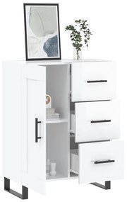 Credenza 69,5x34x90 cm in legno multistrato bianco lucido