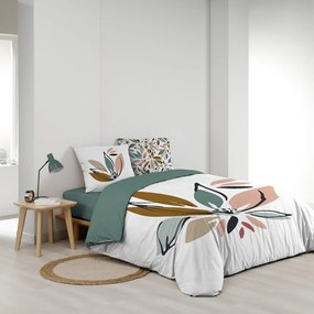 Set copripiumino e federa bianco in cotone per letto matrimoniale ed esteso 240x220 cm Octavia – douceur d'intérieur