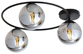 Lampada da soffitto in acciaio SOPRA 3 da interno 3xE14