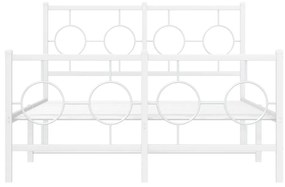 Giroletto con testiera e pediera metallo bianco 120x200 cm