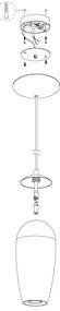 Eglo 96343 - Lampadario LED a sospensione con filo FARSALA 1xG9/2,5W/230V