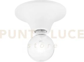 Plafoniera vesevus bianca 1 luce attacco e27 18x18x8cm in metallo