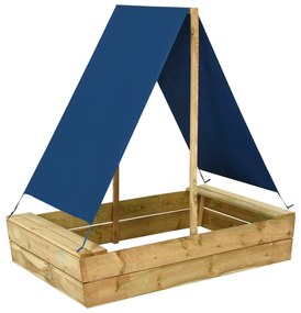 Sabbiera Con Tetto 80x60x97,5 Cm Legno Di Pino Impregnato /