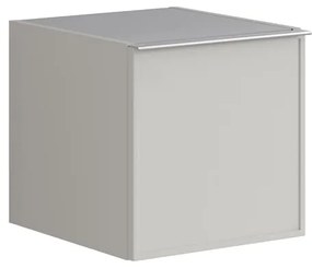 Struttura semi colonna da bagno Pixel 1 anta laccato opaco grigio pastello L 40 x H 40 x P 45.5 cm