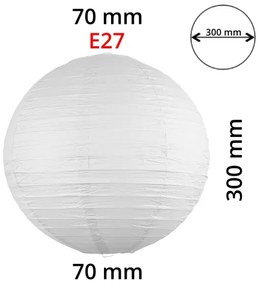 Rabalux 4894 - Paralume RICE bianco E27 diametro 30 cm