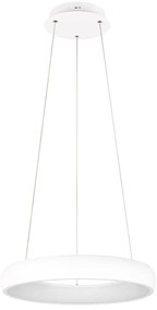 Lampadario bianco a LED dimmerabile con paralume in metallo ø 46 cm Cardona - Trio
