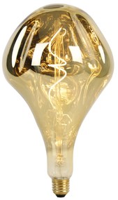 Lampada a sospensione dorata a 3 luci incl. LED specchio oro dimmerabile - Cava Luxe