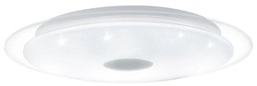 Plafoniera Moderna Lanciano 1 Acciaio Bianco Luce Led Integrato 18,8W