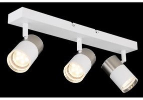 Globo 57851-3 - Faretto BRISBON 3xGU10/25W/230V bianco/cromo