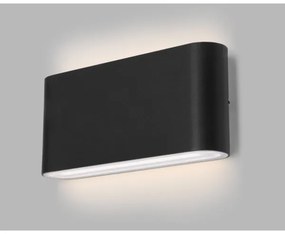 LED2 - Lampada da parete per esterni FLAT 2xLED/5W/230V IP65 nero
