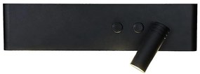 Faretto da parete orientabile LED RESORT LED/10W/230V + LED/3W, nero destro