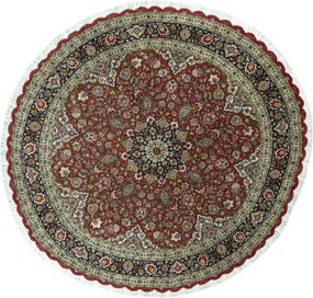 Tabriz Tappeto 210x220 Rosso (Iran) Annodato A Mano