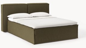 Letto boxspring in bouclé Lennon