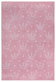 Tappeto rosa per bambini 120x170 cm Crowns - Hanse Home