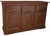 Madia credenza classica 3 porte legno tinta noce 150x47x96 - Mobili 2G