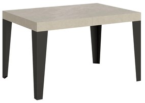 Tavolo allungabile Flame con telaio e gambe antracite, Cashmere / 80x140/224 cm