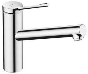 Rubinetto da cucina fisso a collo di cigno Zesis Lean argento cromato lucido HANSGROHE