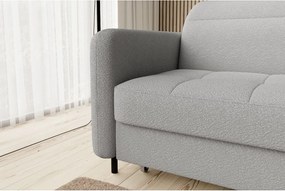 Divano angolare grigio allungabile/con contenitore (con penisola a destra/con chaise lounge) e rivestimento in bouclé Gomsi – ELTAP