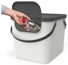 Bidone per rifiuti in plastica riciclata 40 l Albula - Rotho