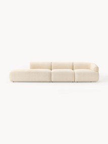 Chaise longue componibile 4 posti in bouclé Sofia