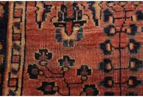 Antik Stilizzato Rosso Ruggine Blu Scuro Corsia 75x195 Cm