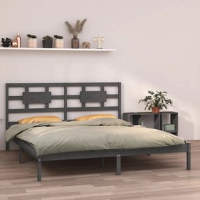 Giroletto grigio in legno massello 160x200 cm