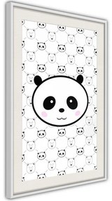 Poster  Panda and Friends  Cornice Quadri Cornice nera con pass-partout, Larghezza x Altezza Home decor 20x30