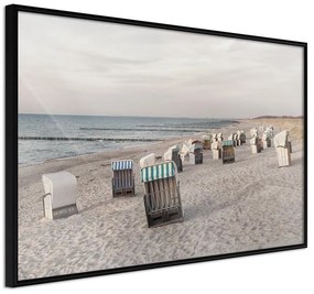 Poster  Baltic Beach Chairs  Cornice Quadri Cornice nera, Larghezza x Altezza Home decor 30x20