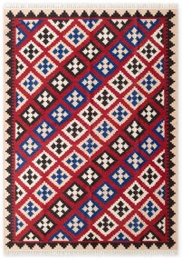 Tappeto rosso in lana reversibile/tessuto a mano 200x290 cm Kamal Rami – Nouristan