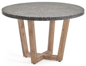 Kave Home - Shanelle tavolo rotondo in terrazzo nero Ã˜ 120 cm