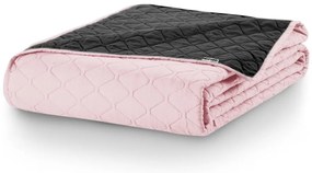 Copriletto bifacciale in microfibra rosa e nero, 200 x 220 cm Axel - DecoKing