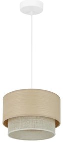 Brilagi - Lampadario a sospensione con filo ARIZONA BOHO 1xE27/15W/230V diametro 25 cm beige/bianco