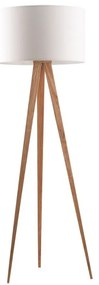 Lampada da terra bianca Tripod Wood, ø 50 cm - Zuiver