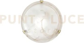 Plafoniera duna tabacco 1 luce attacco e27 30x30x8cm in vetro satinato